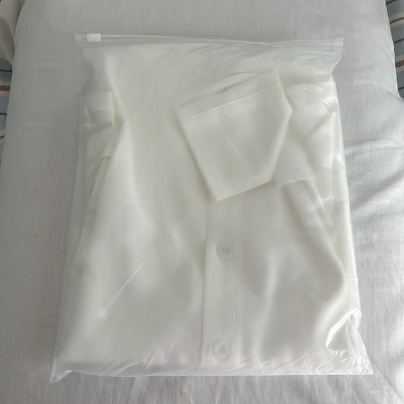 Brand New Womens White Button Up- STILL IN PACKAGE - Picture 3 of 3